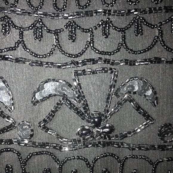 Ste’ney plus size vintage black long sleeve sequin beaded vintage blouse 1X - Picture 5 of 10